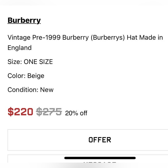 vintage burberry bucket hat - Picture 7 of 8